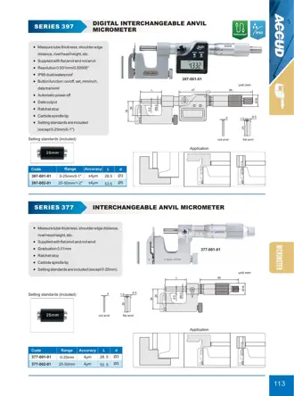 Page 119 of the ACCUD catalogue with the dimension drawing and full data