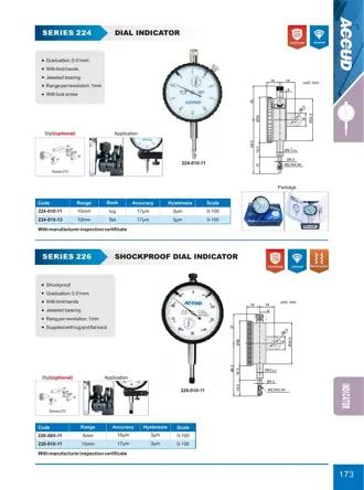 Pagina 179 din catalogul ACCUD, cu desenul de dimensiuni și datele complete