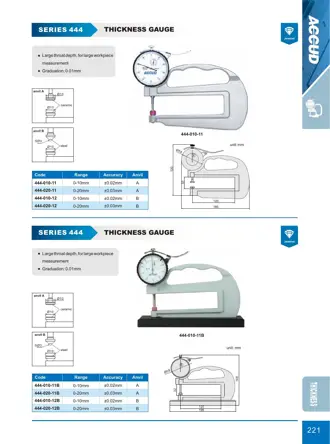 Page 227 of the ACCUD catalogue with the dimension drawing and full data