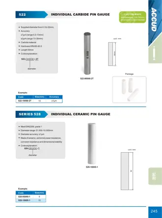 Page 251 of the ACCUD catalogue with the dimension drawing and full data