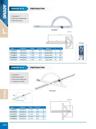 Pagina 274 din catalogul ACCUD, cu desenul de dimensiuni și datele complete