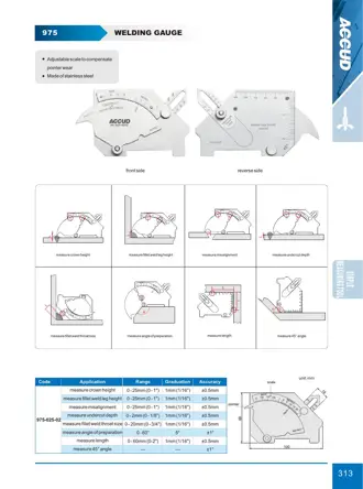 Page 319 of the ACCUD catalogue with the dimension drawing and full data