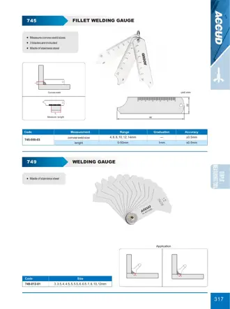 Page 323 of the ACCUD catalogue with the dimension drawing and full data