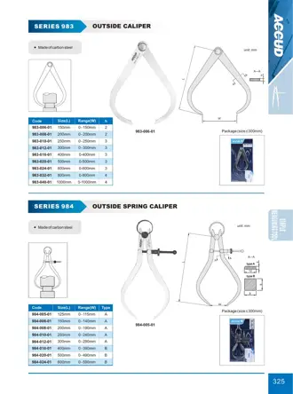 Pagina 331 din catalogul ACCUD, cu desenul de dimensiuni și datele complete