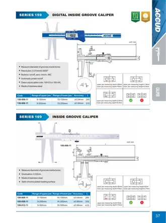 Page 43 of the ACCUD catalogue with the dimension drawing and full data