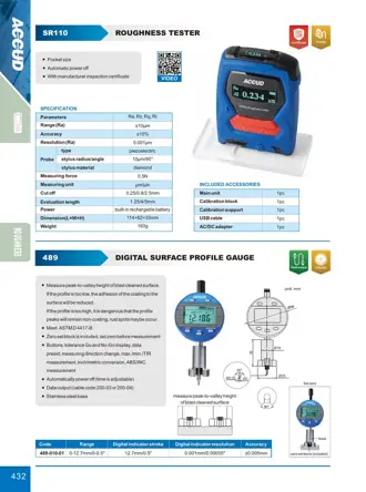 Страница 438 от каталога ACCUD с чертеж на размерите и пълните данни