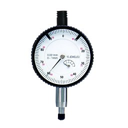 ACCUD 228-001-01 High precision dial indicator 0-1mm (0,001mm) flat and flat back