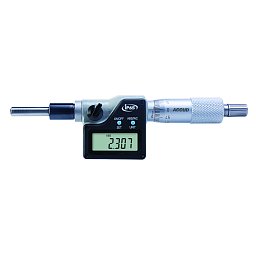 ACCUD 376-001-04 Digital micrometer head 0-25mm/0-1″ rotating spindle plain spherical (SR5) IP65 data output (0.001mm/0.00005″)