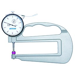 ACCUD 444-010-12 Thickness gauge, spherical -FLAT tips range 0-10mm (0.02mm)